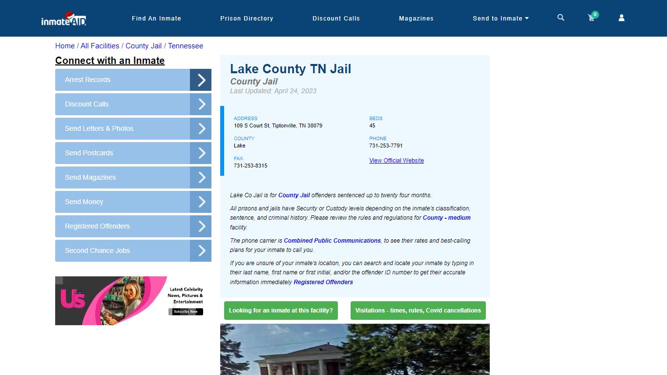 Lake County TN Jail - Inmate Locator - Tiptonville, TN
