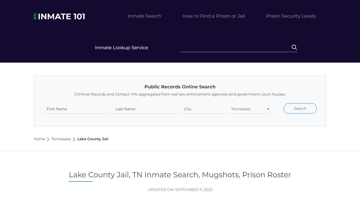 Lake County Jail, TN Inmate Search, Mugshots, Prison Roster